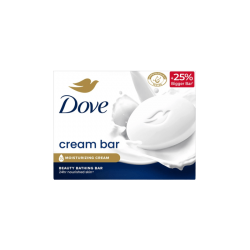 Dove Cream Beauty Bathing Bar For 24 Hour Nourished Skin with ¼ Moisturizing Cream (8 x 125 g) - 1 Kilogram