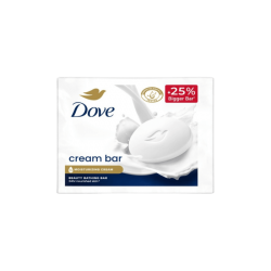 Dove Cream Beauty Bathing Bar For 24 Hour Nourished Skin with ¼ Moisturizing Cream (3 x 125 g) - 375 Gram
