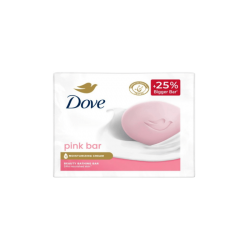 Dove Pink Beauty Bathing Bar For 24 Hour Nourished Skin with ¼ Moisturizing Cream (3 x 125 g) - 375 Gram
