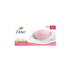 Dove Pink Beauty Bathing Bar For 24 Hour Nourished Skin with ¼ Moisturizing Cream (5 x 125 g) Buy 4 Get 1 Free - 625 Gram