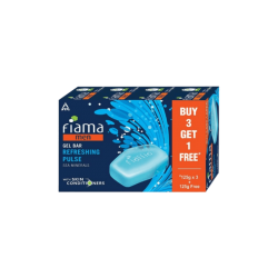 Fiama Men Refreshing Pulse Sea Minerals Gel Bar (4 x 125 g) Buy 3 Get 1 Free - 500 Gram