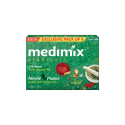 Medimix Ayurvedic 18 Herbs with Natural Oils for Healthy & Protected Skin Soap (8 x 125 g) - 1 Kilogram